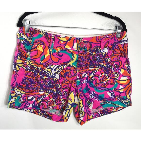 Lilly Pulitzer Callahan Short 4 / Small Preppy Coastal Bright Vacation Tropical - Picture 1 of 10
